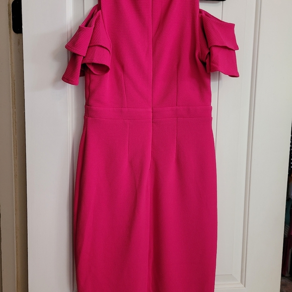 Nicole Miller Small Dress Hot Pink - Picture 2 of 6